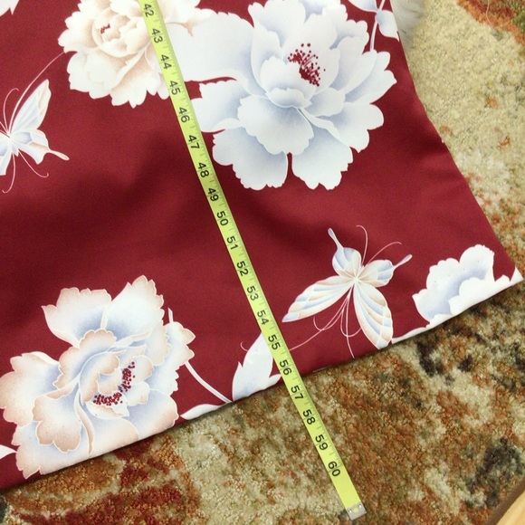 Vintage Hawaiian Malama Island Aloha Dress Maxi Floral Tropical Red 12 - Picture 8 of 10